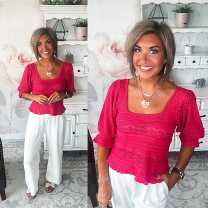 Feel You Fallin' Crochet Top