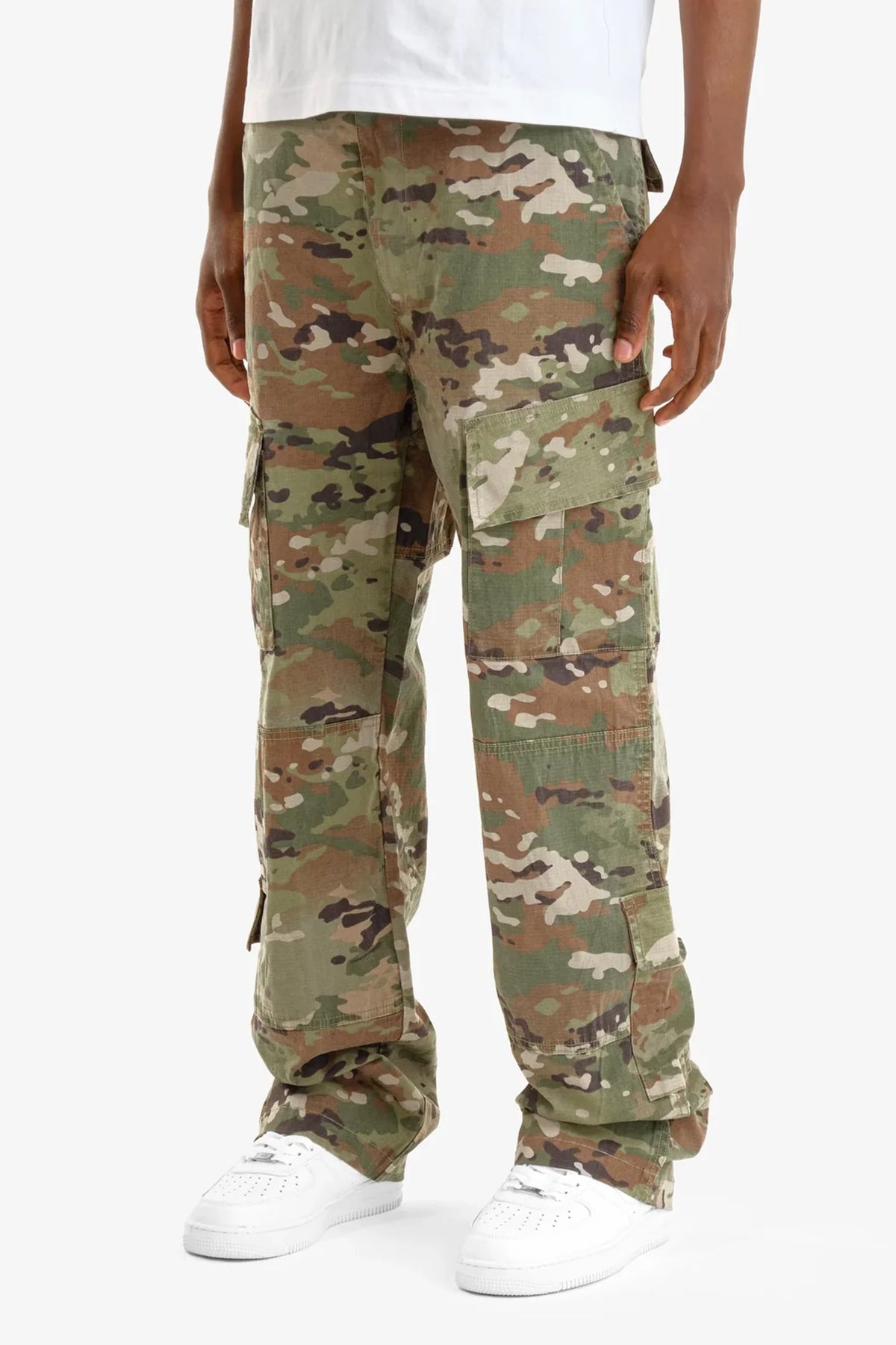 Vintage Wash Ripstop Multi Pocket Cargo Pants