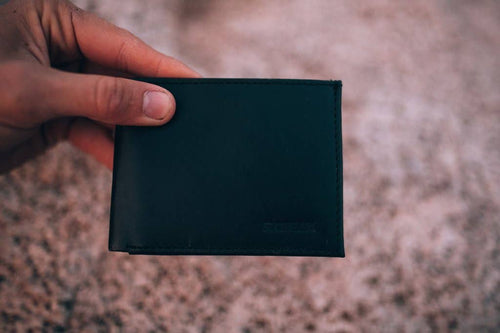 Bifold Leather Wallet - Black