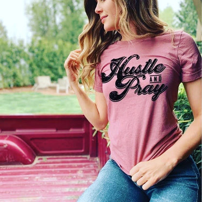 Hustle and Pray Graphic Tee