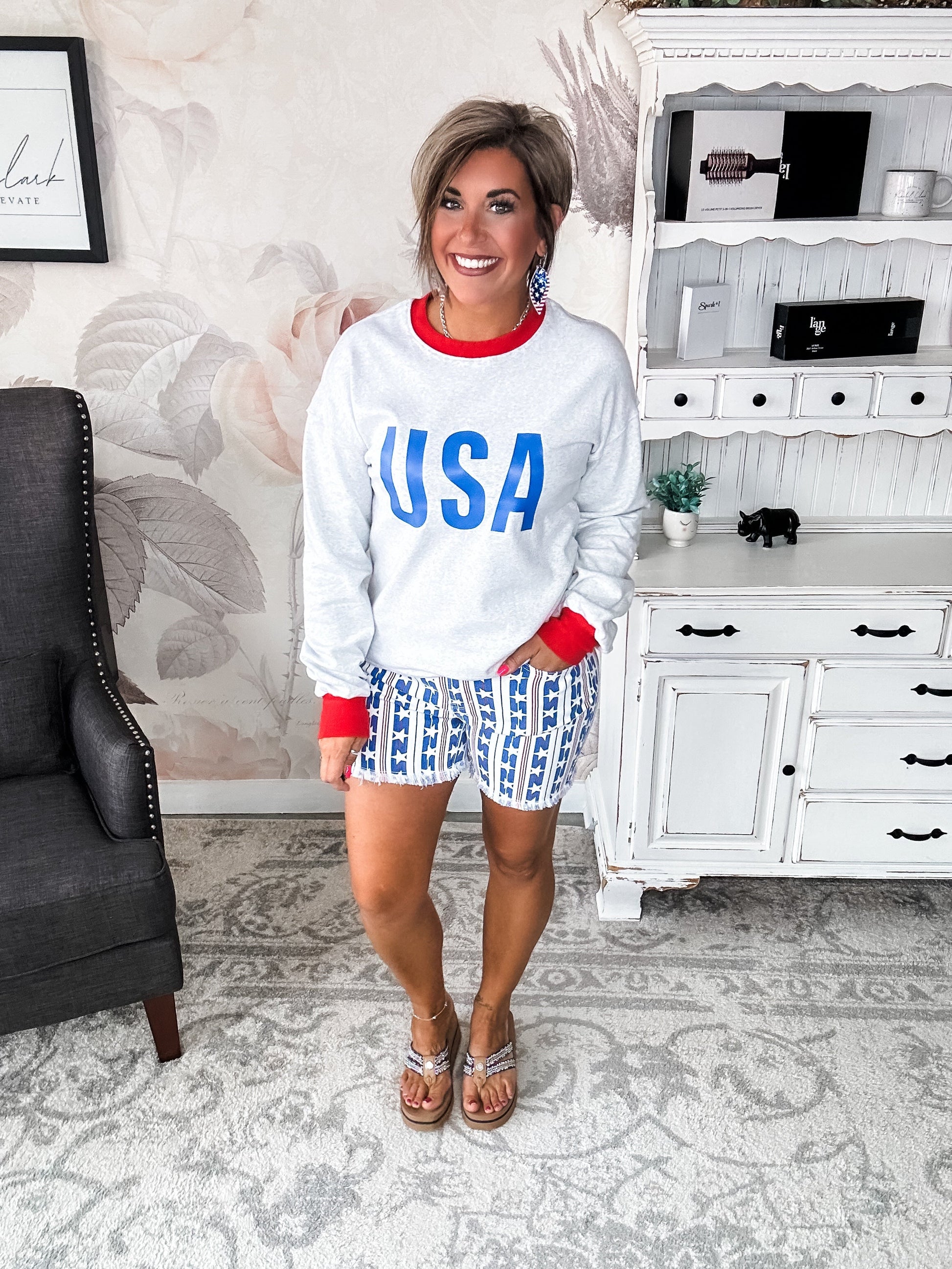 Ampersand Avenue University Pullover - Home of the Brave
