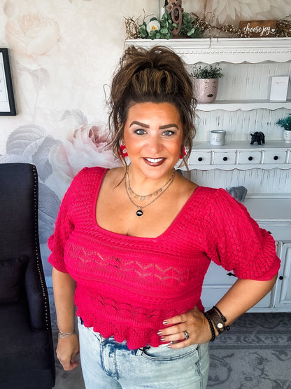 Feel You Fallin' Crochet Top