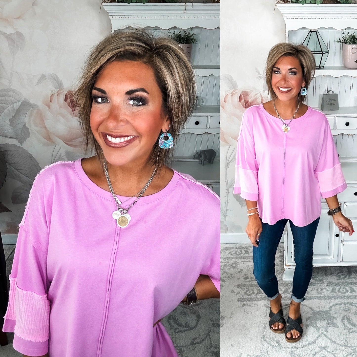 Anything To Help Tunic Top - Pink