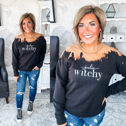 Feelin' Witchy Bleached Sweatshirt