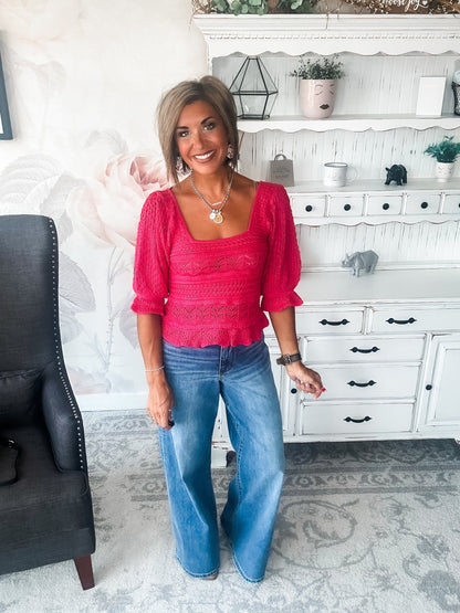 Feel You Fallin' Crochet Top