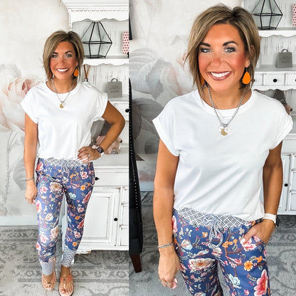 Ampersand Avenue Triple Stretch Joggers - Dancing Floral
