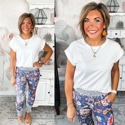 Ampersand Avenue Triple Stretch Joggers - Dancing Floral