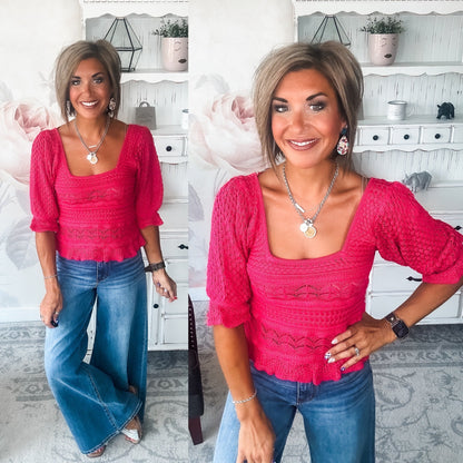 Feel You Fallin' Crochet Top