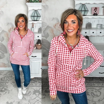 Ampersand Avenue - Halfzip Hoodie Ladybug Picnic
