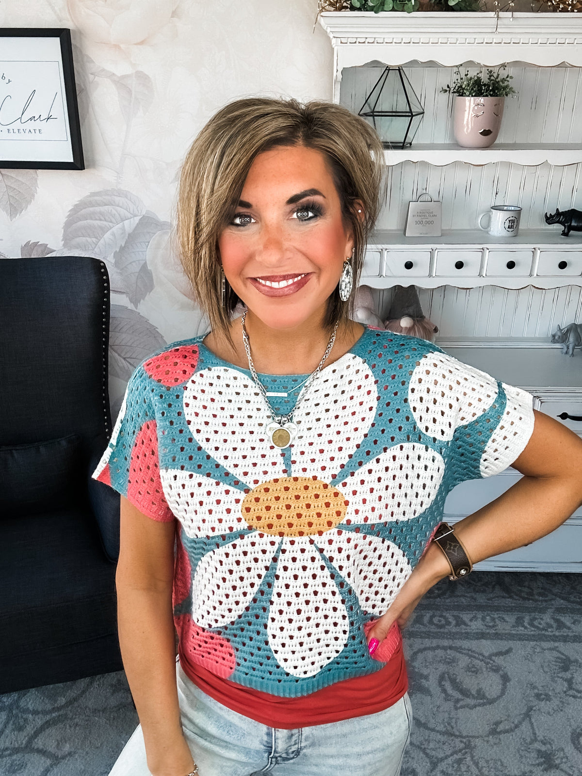 Garden Vibes Crochet Sweater