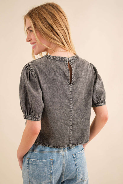 Give Us Time Shirring Top