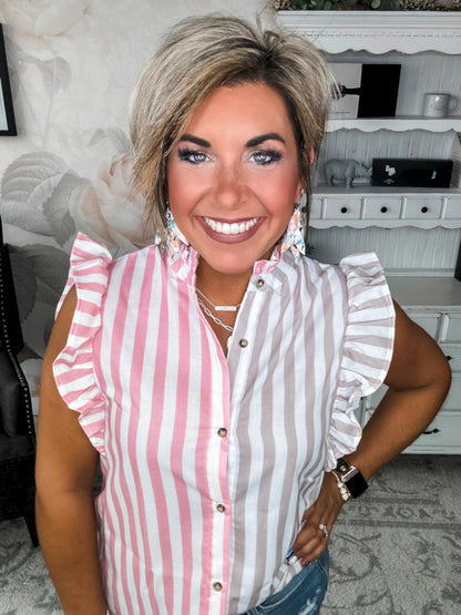 Heart Fall Fast Button Down