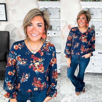 Don't Think You Know Blouse - Navy