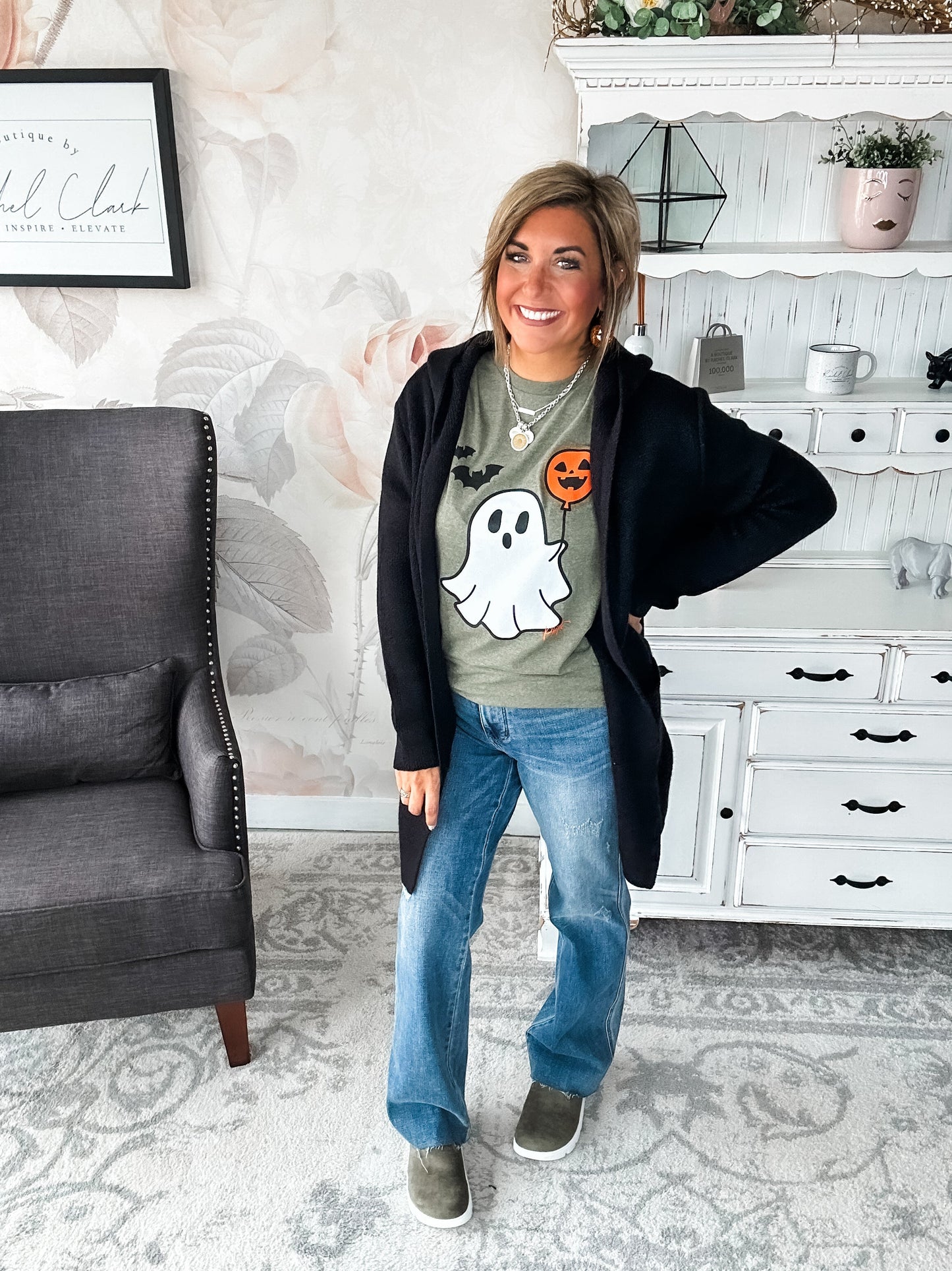 Face the Truth Hooded Open Front Sweater Cardigan