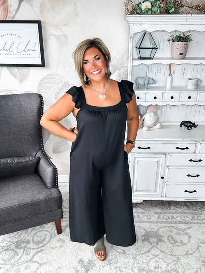 Feeling Reckless Jumpsuit - Black