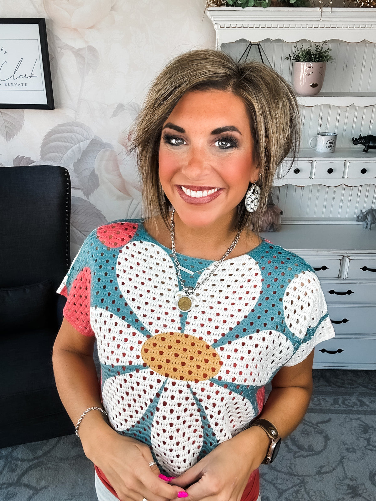 Garden Vibes Crochet Sweater