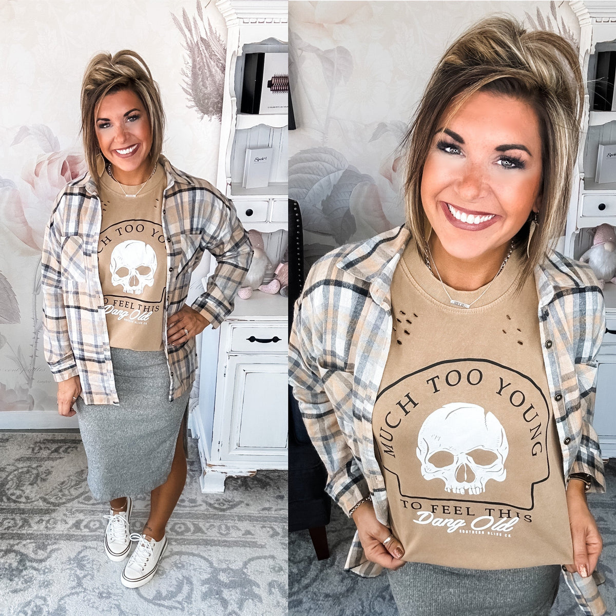 Much Too Young Destroyed Graphic Tee