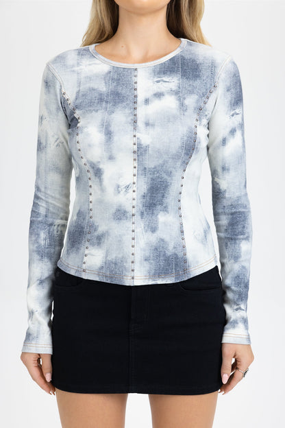 Crumpled Dyed Pullover