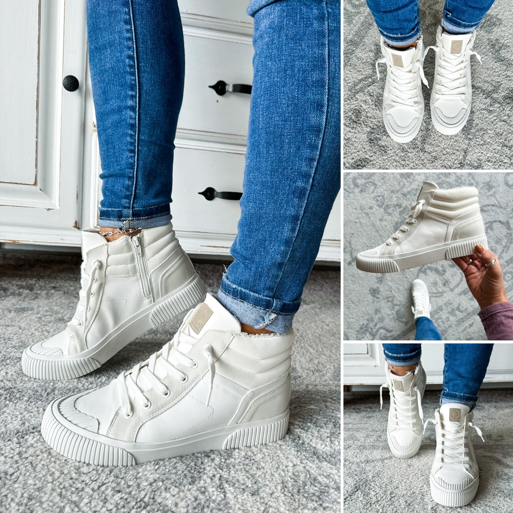 Gaston High-Top Sneaker - Ivory
