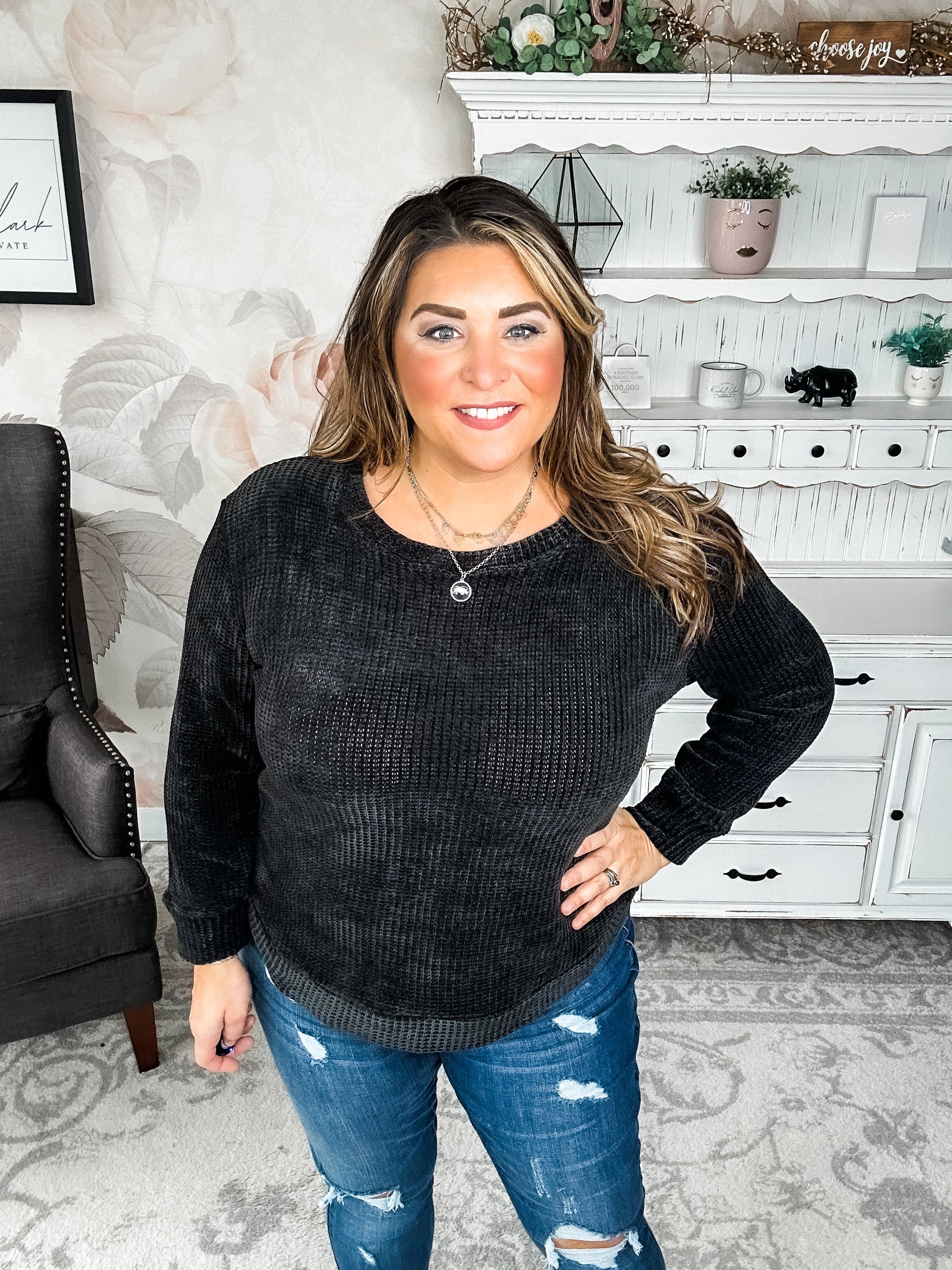 Moonlight Mixer Sweater - Black