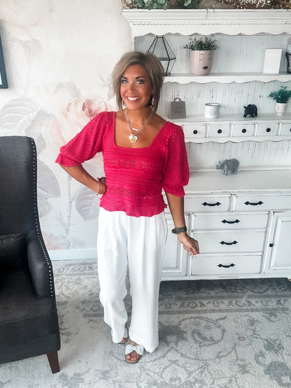 Feel You Fallin' Crochet Top