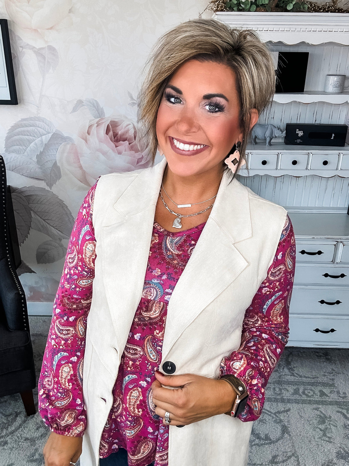 Missed You So Vegan Suede Vest