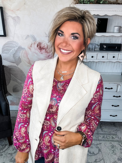 Missed You So Vegan Suede Vest