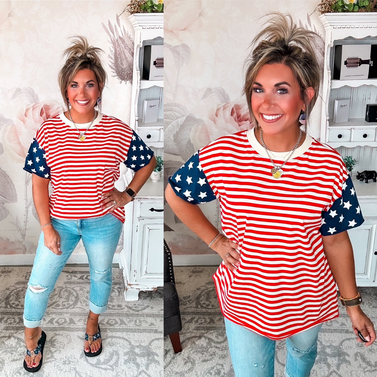 Ampersand Avenue Boyfriend Tee - Little Miss USA