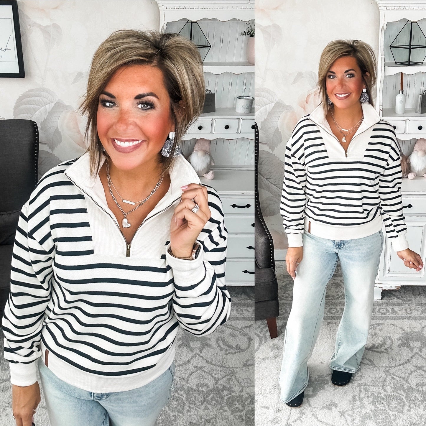 Ampersand Avenue Zip Sweater - Risk Taker