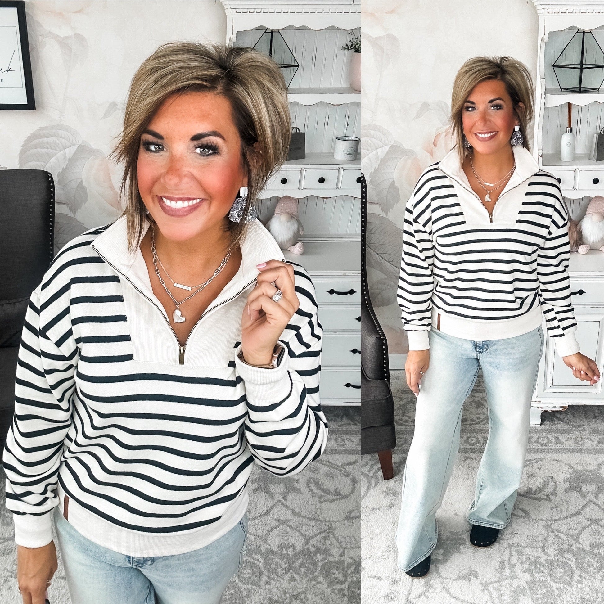 Ampersand Avenue Zip Sweater - Risk Taker