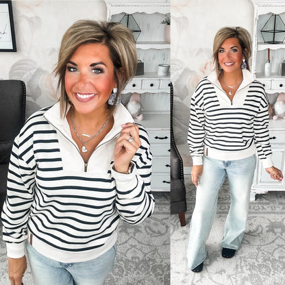 Ampersand Avenue Zip Sweater - Risk Taker