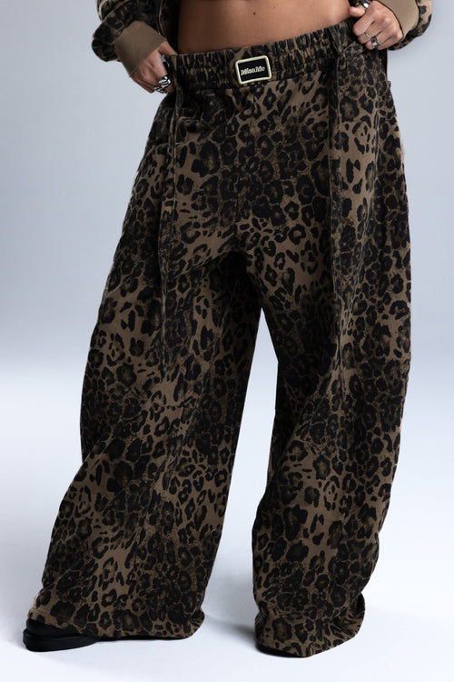 Rami Leopard Wide Sweatpants