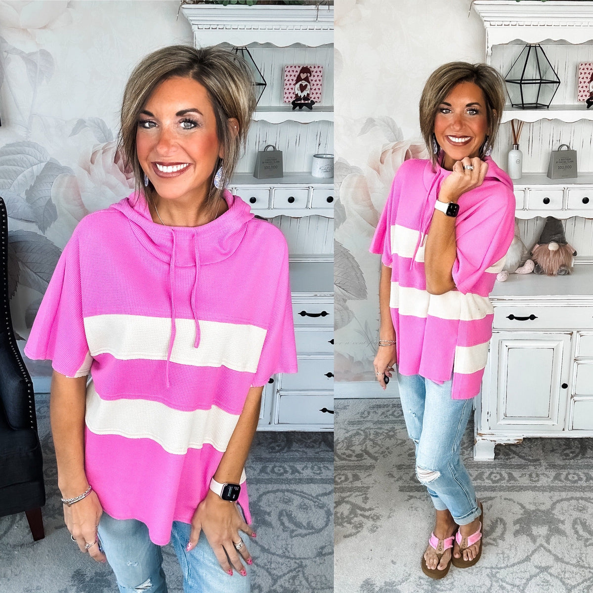 Made It All Up Hooded Top - Pink