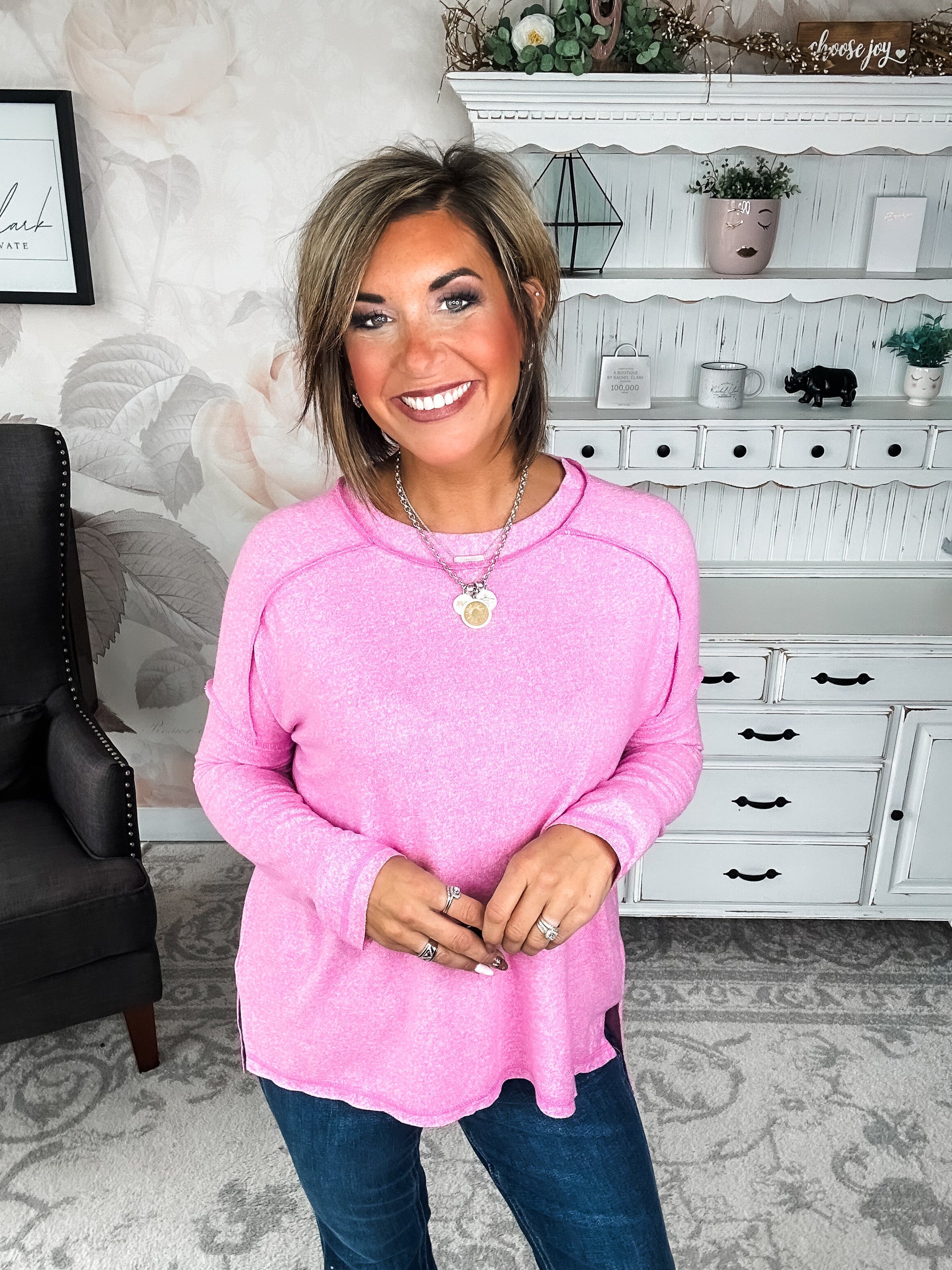 Midnight Mover Pullover - Candy Pink