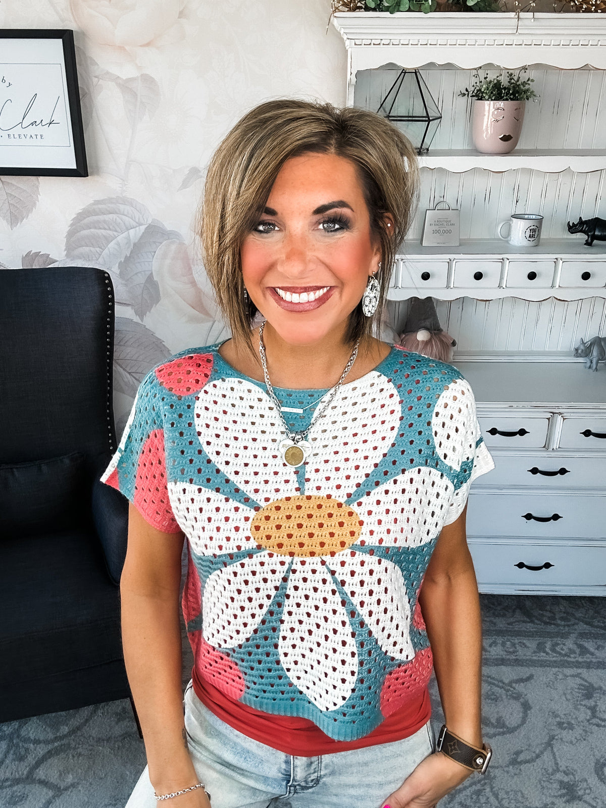 Garden Vibes Crochet Sweater