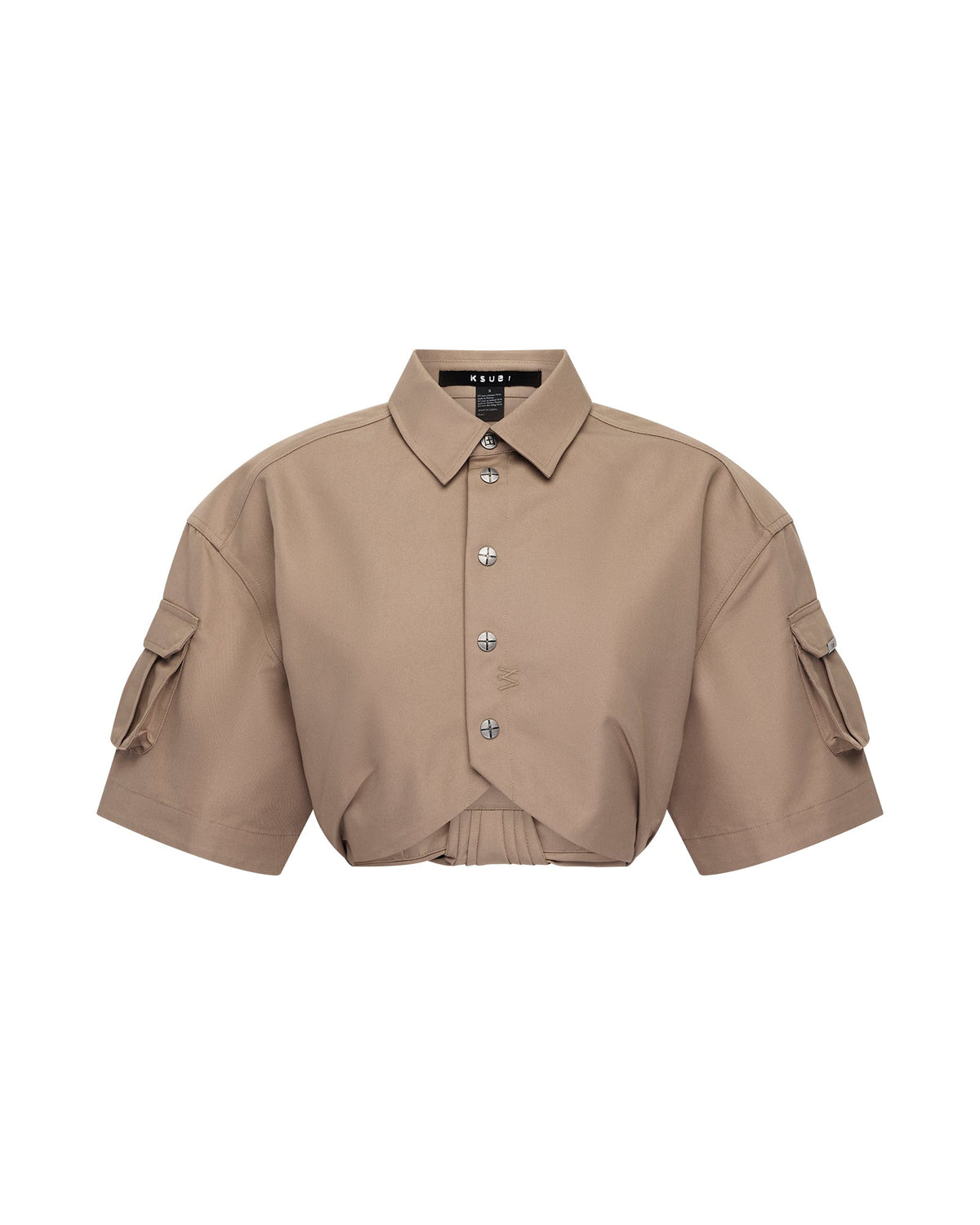 BARKER CROP SS SHIRT TAN
