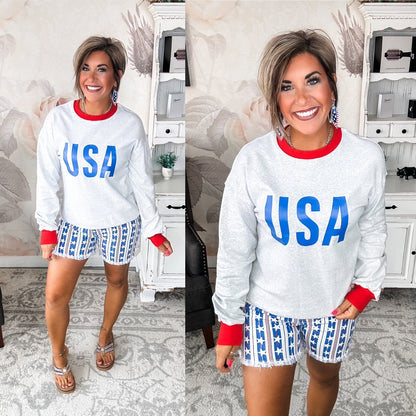 Ampersand Avenue University Pullover - Home of the Brave