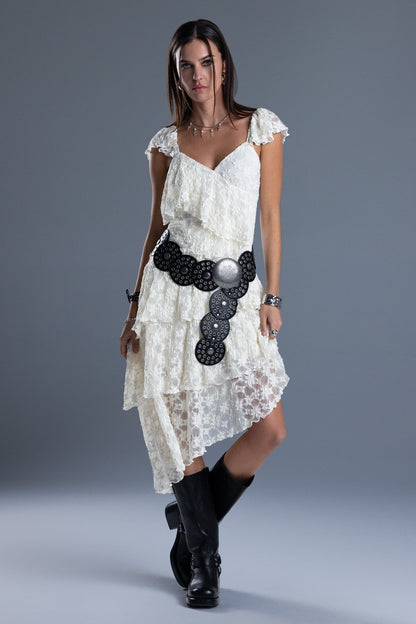 Lara Ruffled Midi Dress