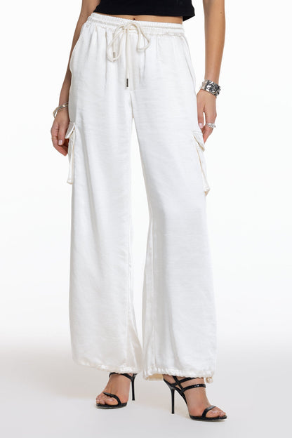 Camila Satin Cargo Pants