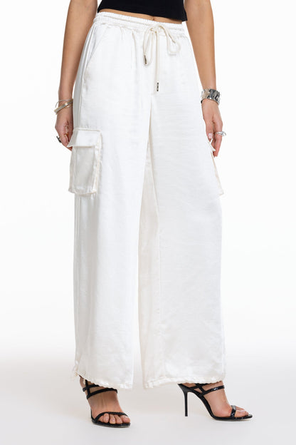 Camila Satin Cargo Pants