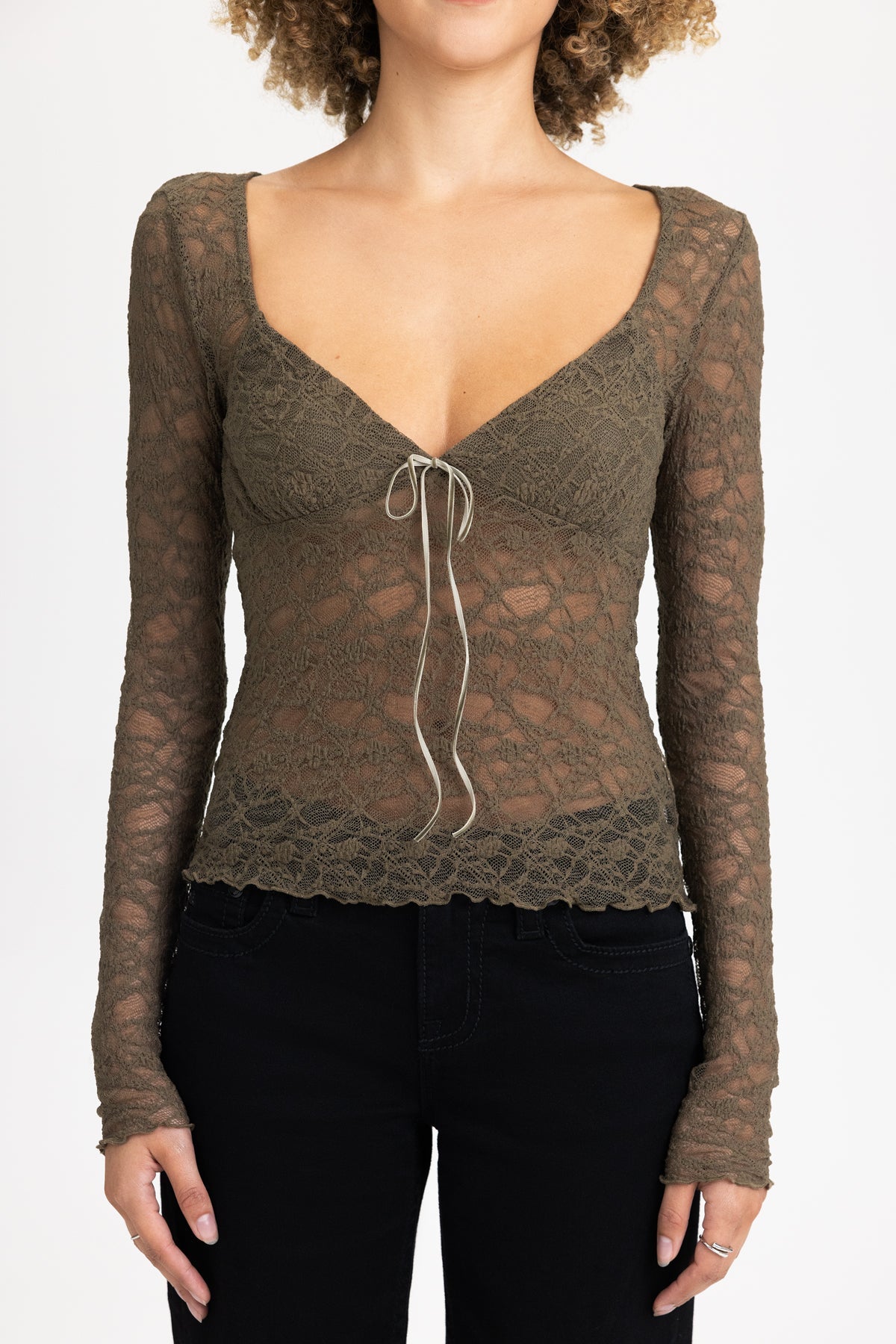 Aiko Sheer Lace Top