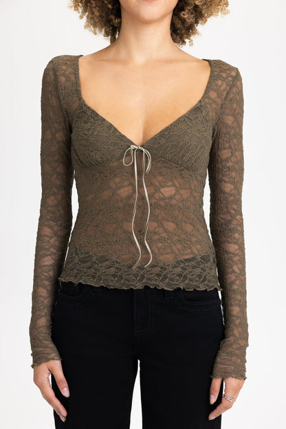 Aiko Sheer Lace Top