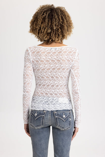 Aiko Sheer Lace Top