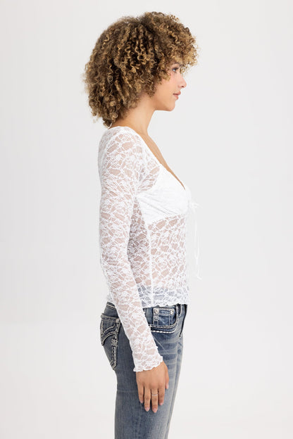 Aiko Sheer Lace Top