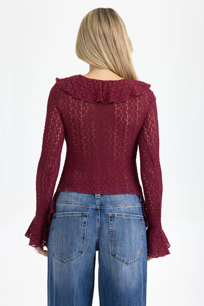 Emory Lace Ruffle Top