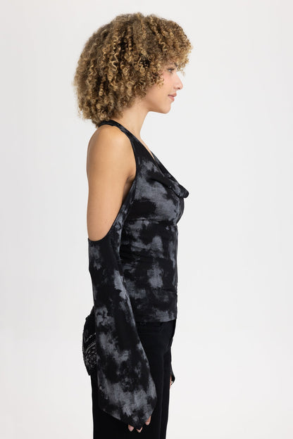 Dextra Sleeved Halter Top
