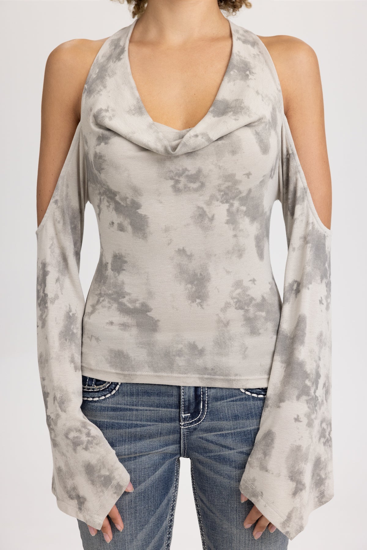 Dextra Sleeved Halter Top
