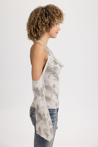 Dextra Sleeved Halter Top