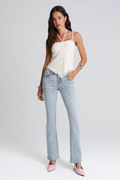 Anaya Stitched Bootcut Jeans