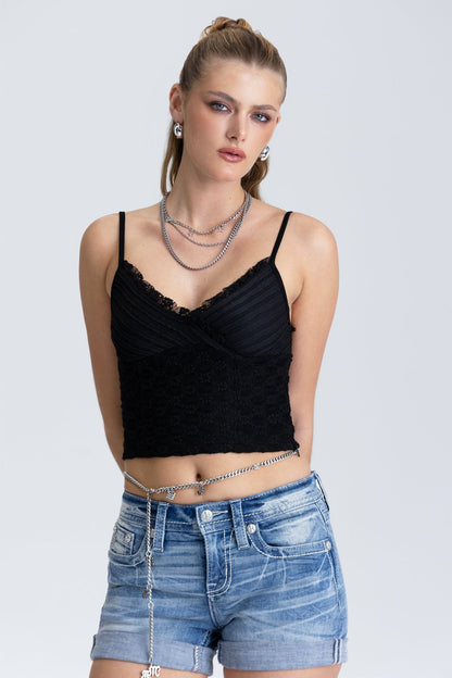 Juliette Ruched Lace Cami